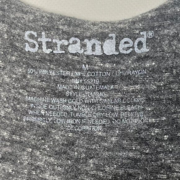 Stranded Womens Racerback Tank Top American Flag Lips Gray Size Medium - Picture 6 of 6